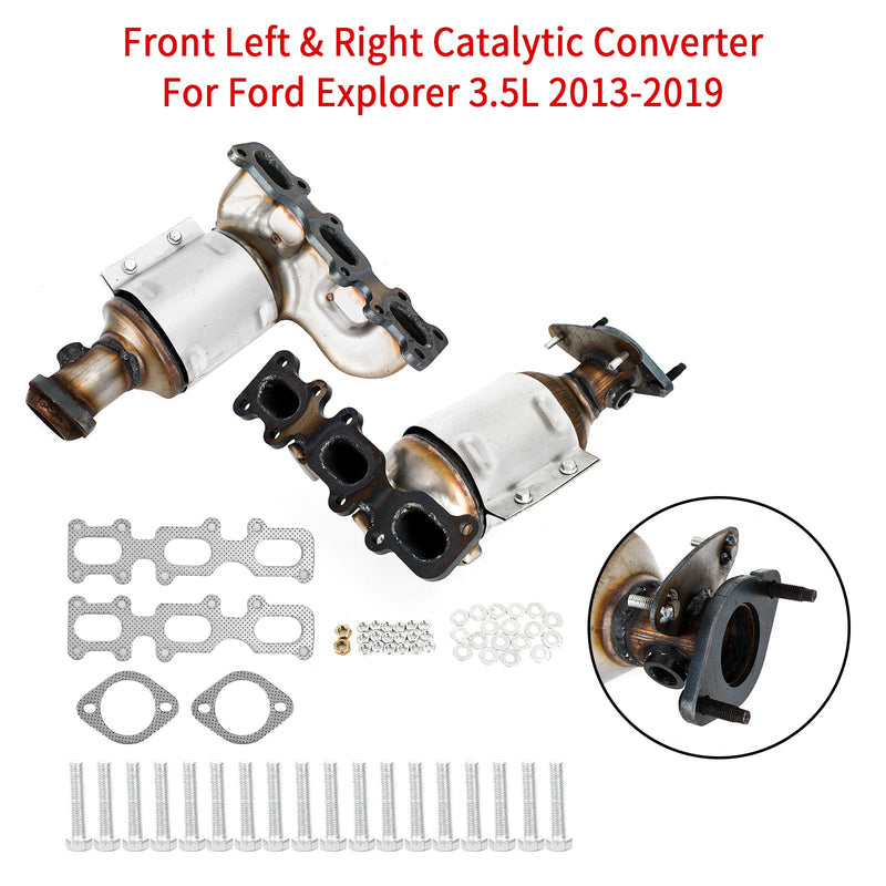 2013-2019 Ford Explorer 3.5L Front Left & Right Manifold Catalytic Converter