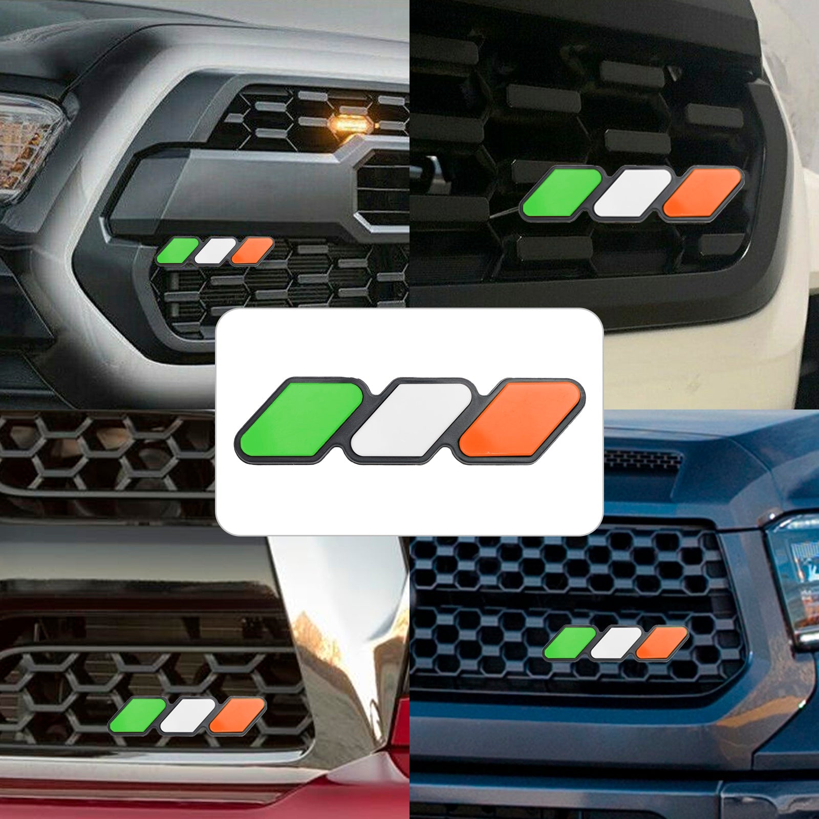 Emblema de rejilla tricolor, accesorios para coche, para Toyota Tacoma TRD Tundra RAV4