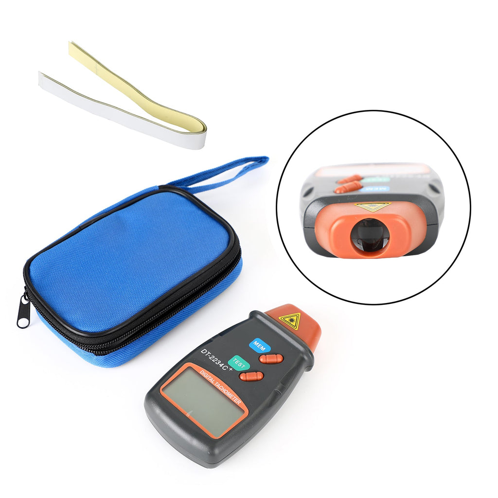 Digital Tachometer Non Contact Laser Photo Tach RPM Tester Handheld Ga