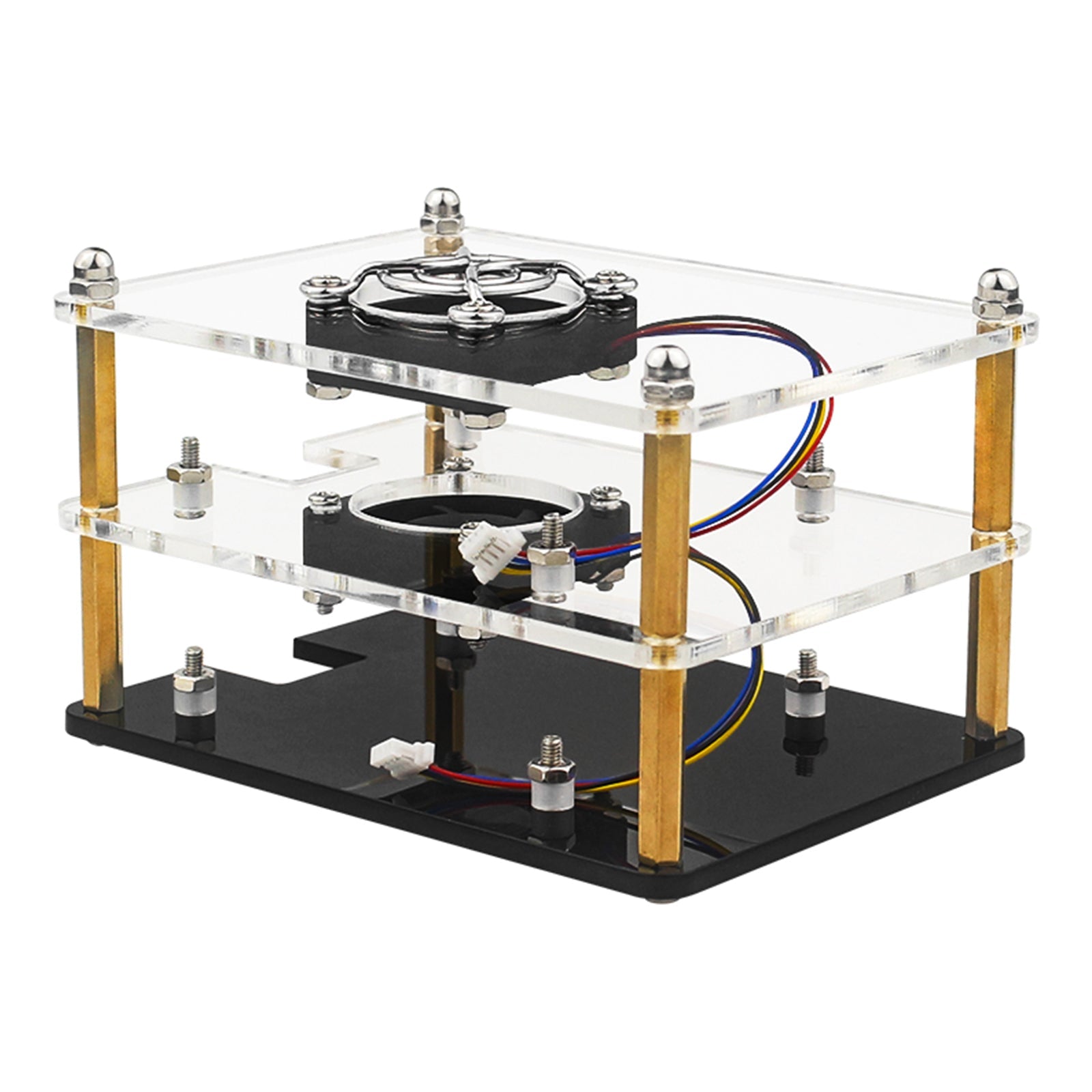 Raspberry Pi 5 carcasa acrílica multicapa funda protectora transparente ventilador de refrigeración