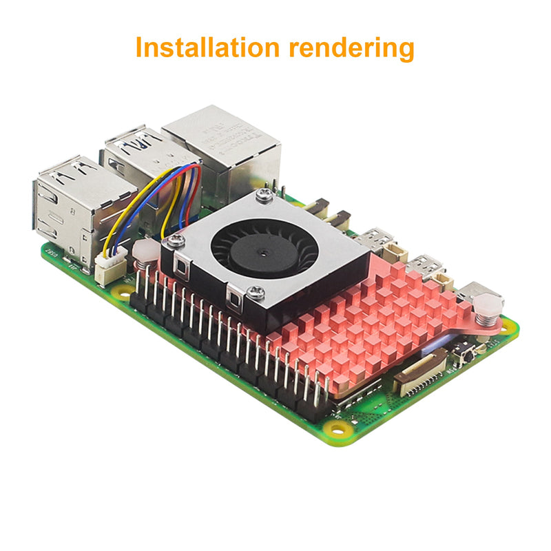 5to ventilador radiador Raspberry pi5 Material de cobre puro disipador de calor ventilador de refrigeración