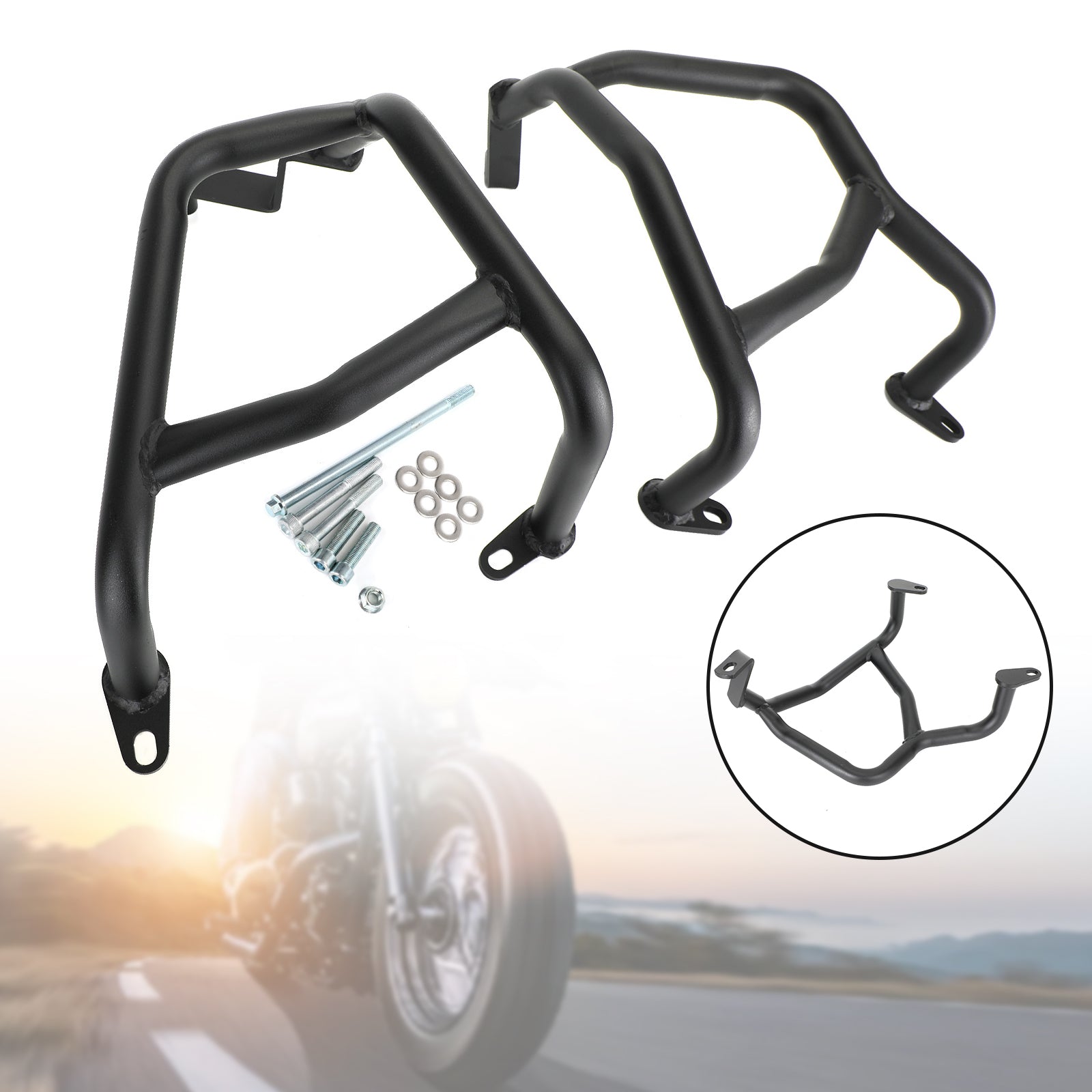 Engine Guard Frame Anti-Crash Bumper Protector For Honda Cb 400X 400F 21-22 Silver Generic