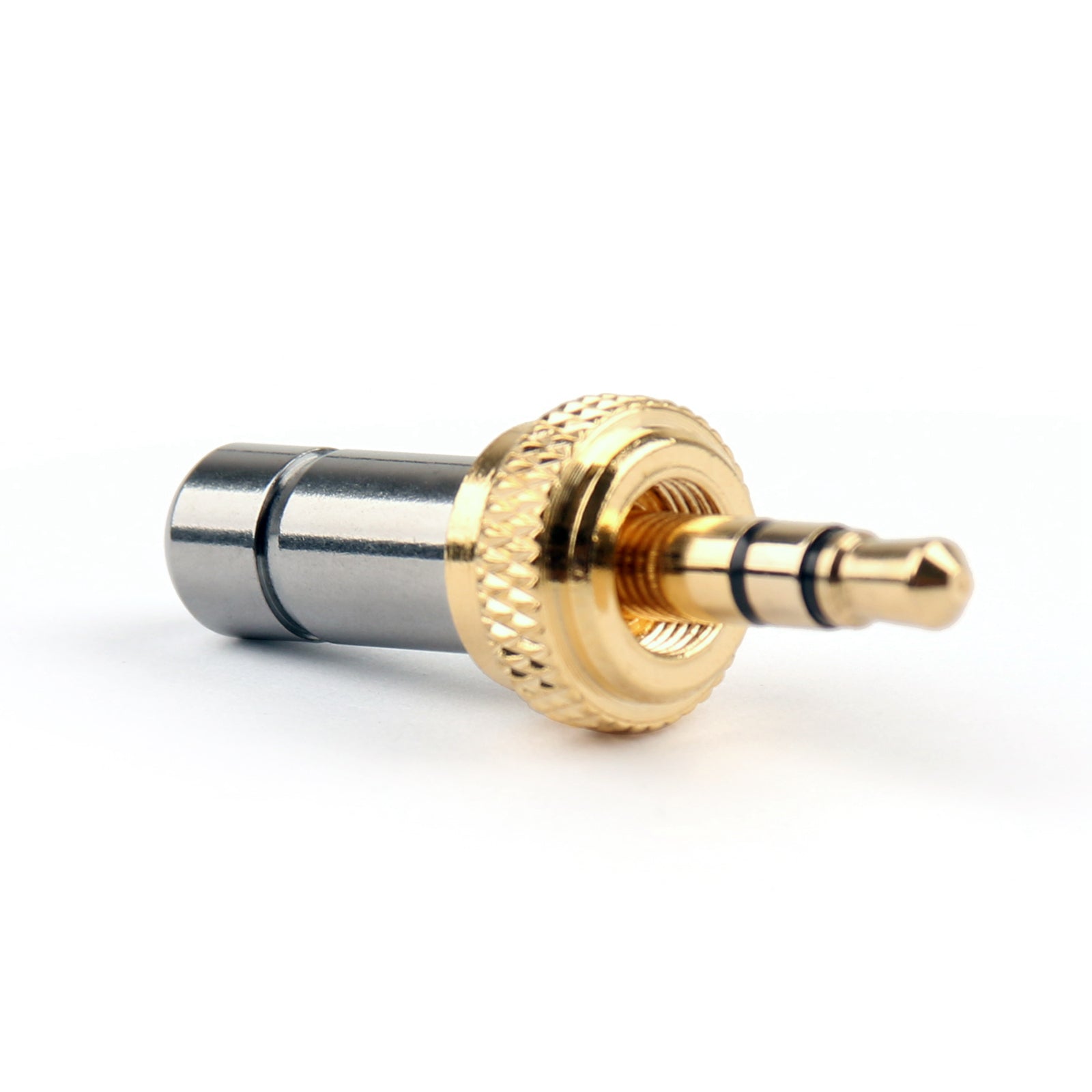 4x Mini 3.5mm Screw Locking Stereo Jack Plug Gold Plated 3.7mm For Sennheiser