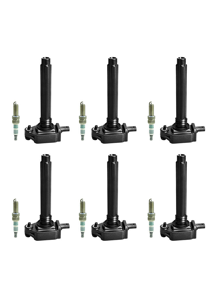 2011-2017 Chrysler 200 300 Dodge Challenger Charger Grand Caravan Journey 3.6L V6 6pcs Ignition Coil +Spark Plug UF648