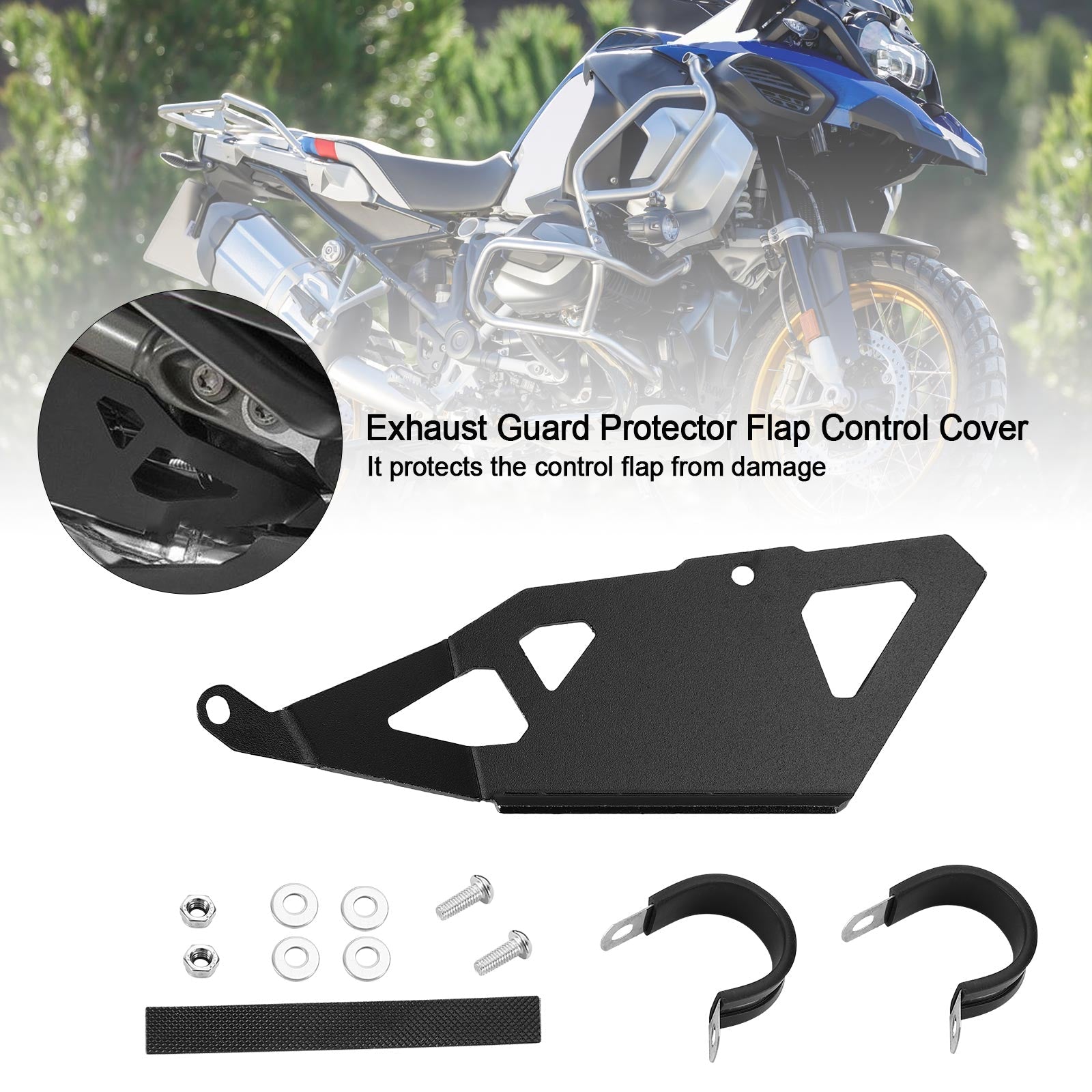 Exhaust Guard Protector Flap Control Cover For BMW 1250GS R1200GS Adventure LC Generic