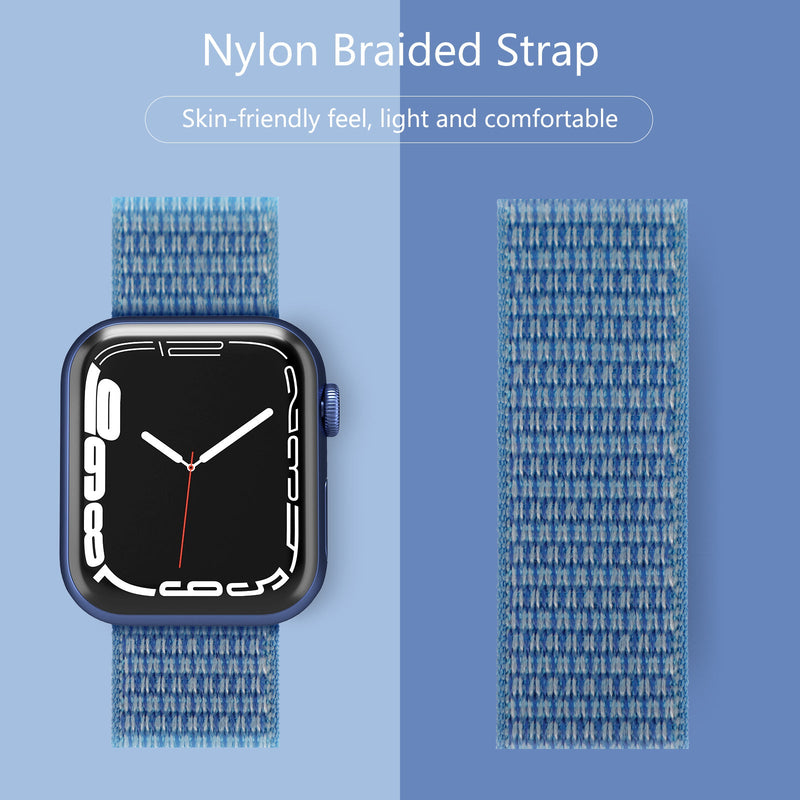Nylon Sport Ring Strap for Apple Watch Series se/7/6/5/4/3/2/1  38-45mm