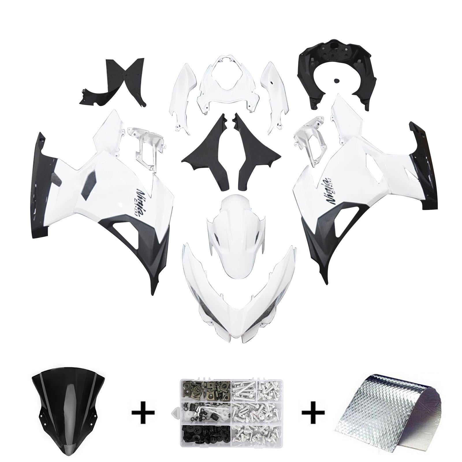 Amotopart Kawasaki EX400 Ninja400 2018-2024 Fairing Kit Bodywork Plastic ABS