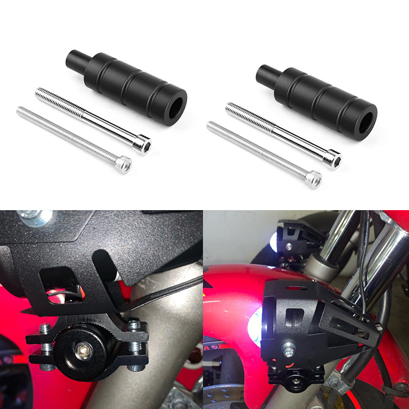 Aluminum M8 M6 Motorcycle Headlight Fog Light Mount Bracket Extender Support Bar