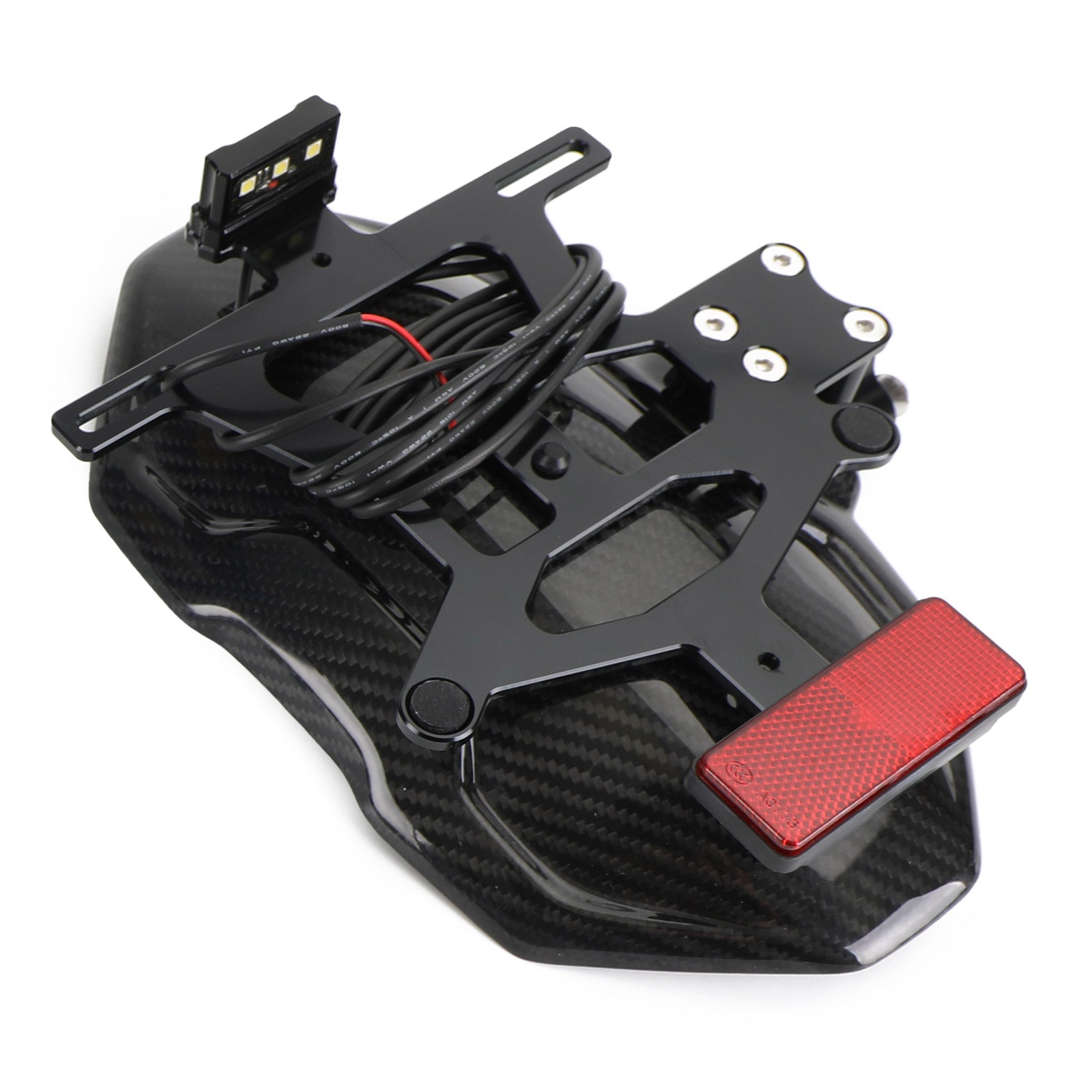 Soporte de guardabarros trasero de fibra de carbono Real LED para Honda CB650R 2021+ genérico