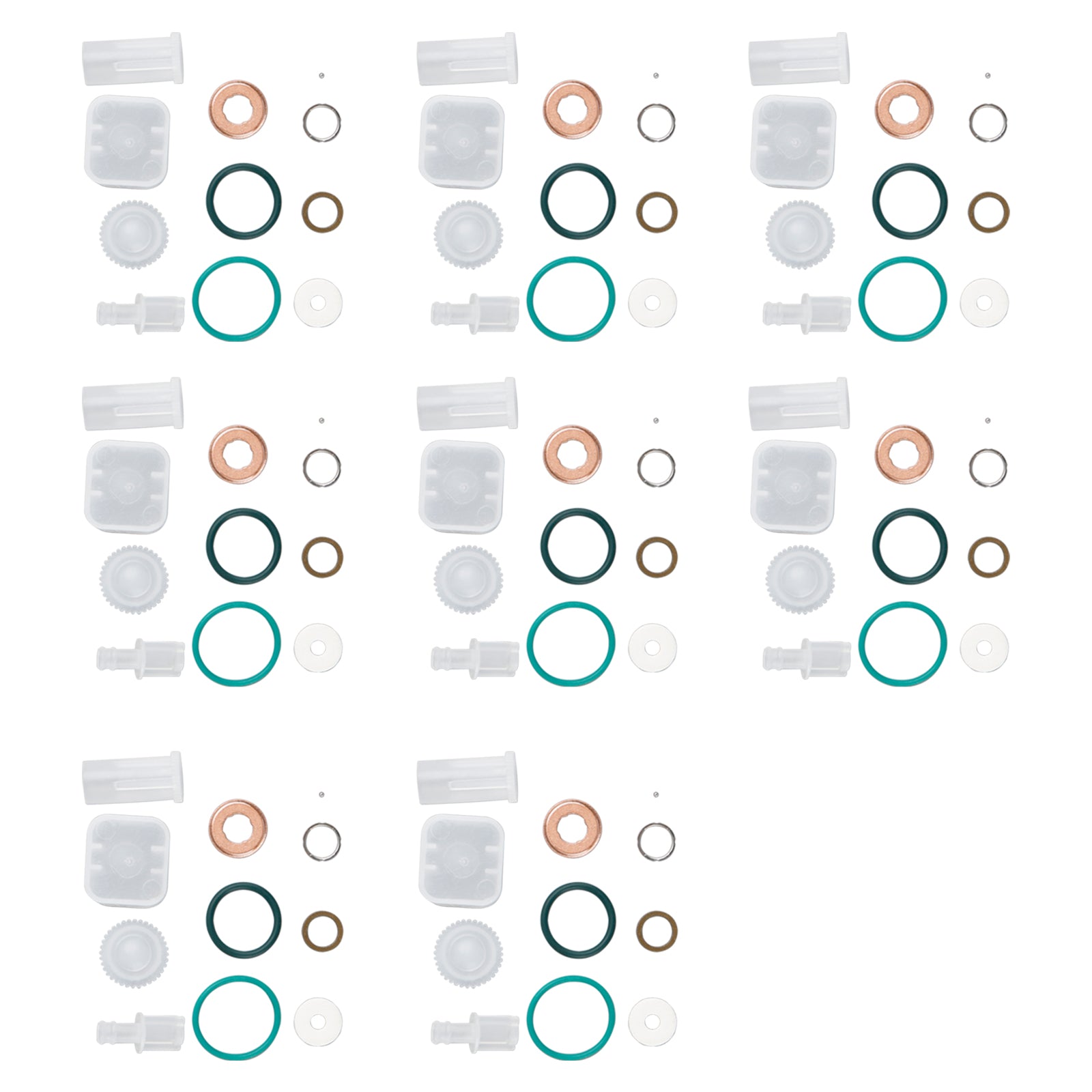 Kit de reparación de inyector de combustible, 8 Uds., compatible con Chevy Fit GMC Duramax 6.6L 2004-2005 diésel