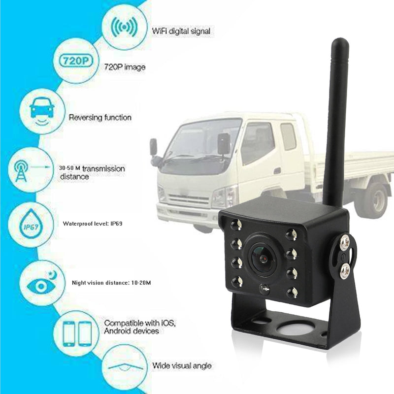 واي فاي سيارة لاسلكية شاحنة RV مقطورة الرؤية الخلفية كاميرا احتياطية CCTV لنظام التشغيل iOS الروبوت