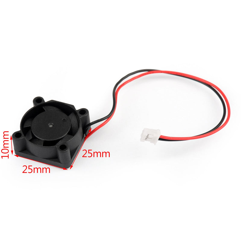 10PCS DC Brushless Cooling PC Computer Fan 5V 2510s 25x25x10mm 0.12A 2 Pin Wire