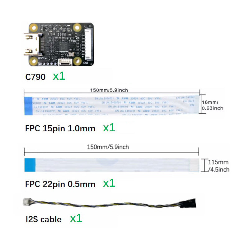 Módulo HDMI a CSI-2 C790 Entrada HDMI a placa de expansión CSI C0779 Pikvm