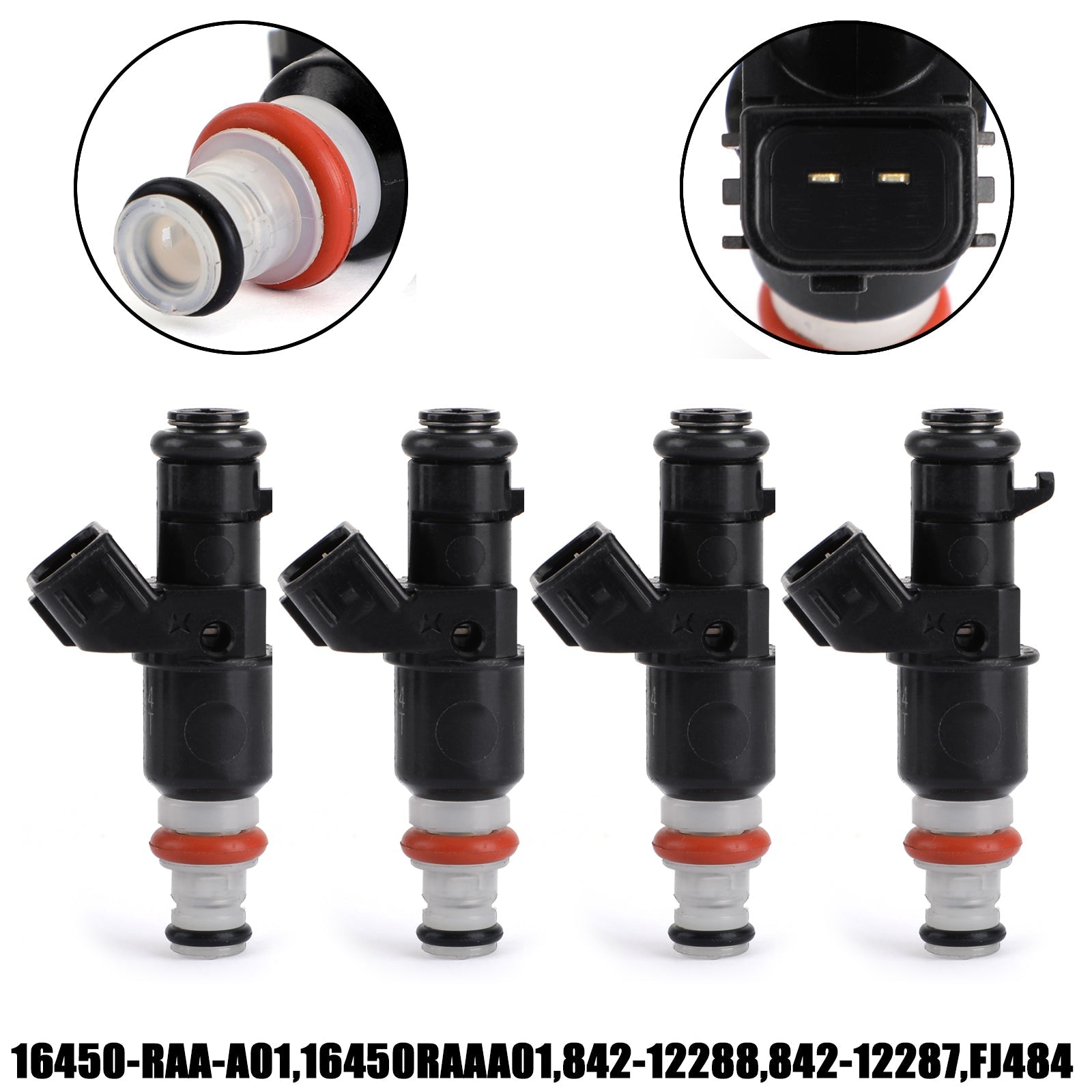 4PCS Fuel Injectors For 2003-2007 Honda Accord 2.4L 16450RAAA01 16450-RAA-A01 Generic