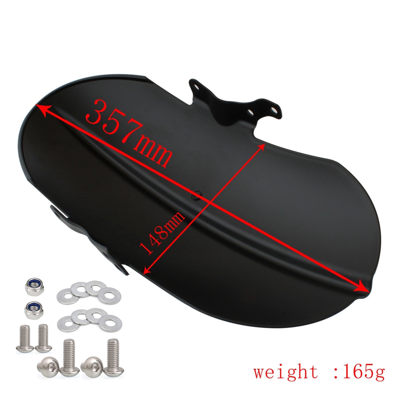 Short Front Mudguard Fit For Bonneville Speedmaster Bobber Black 1200 2018-2021 Generic