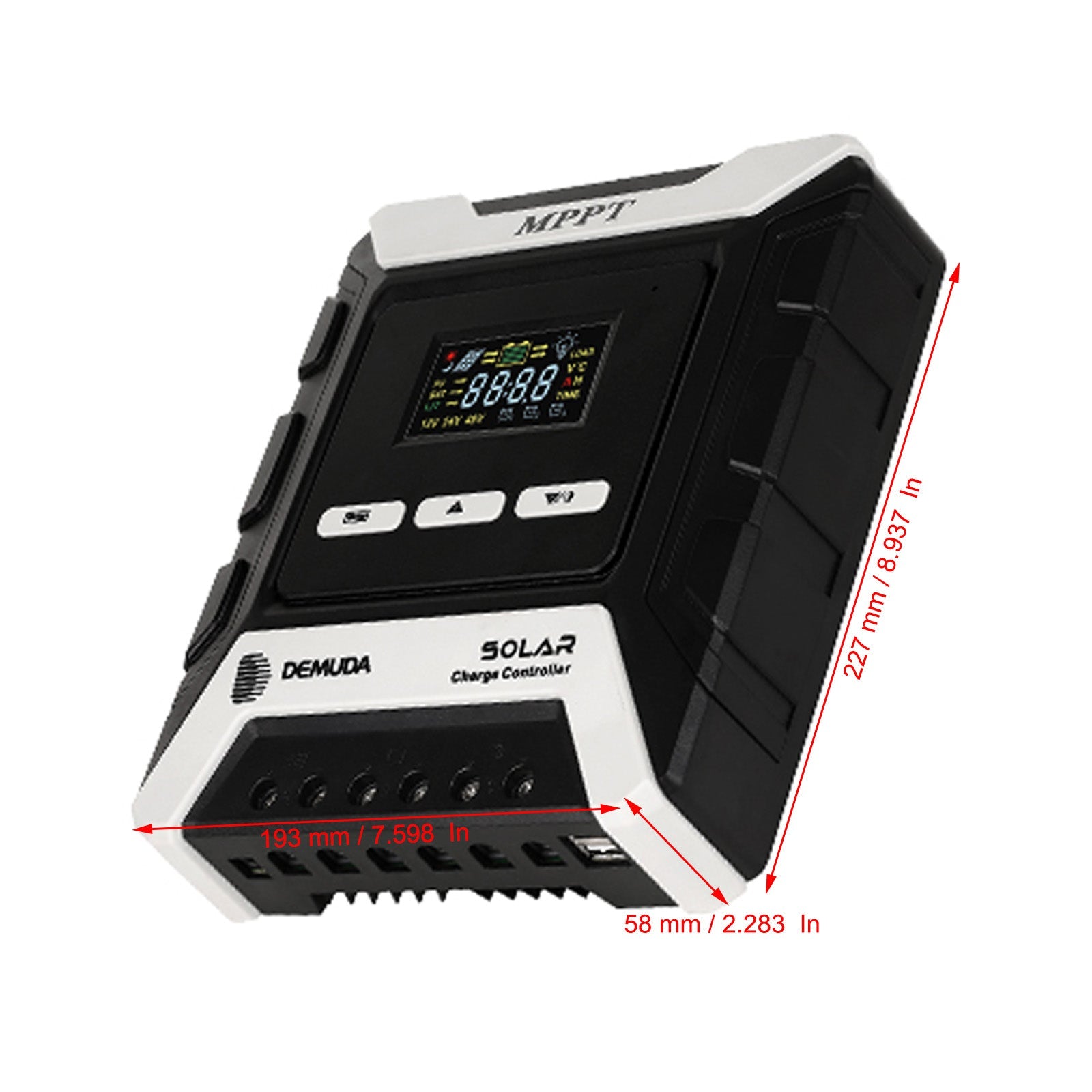 60A MPPT AUTO Controlador de carga solar Cargador 12V / 24V / 48V con pantalla LCD a color