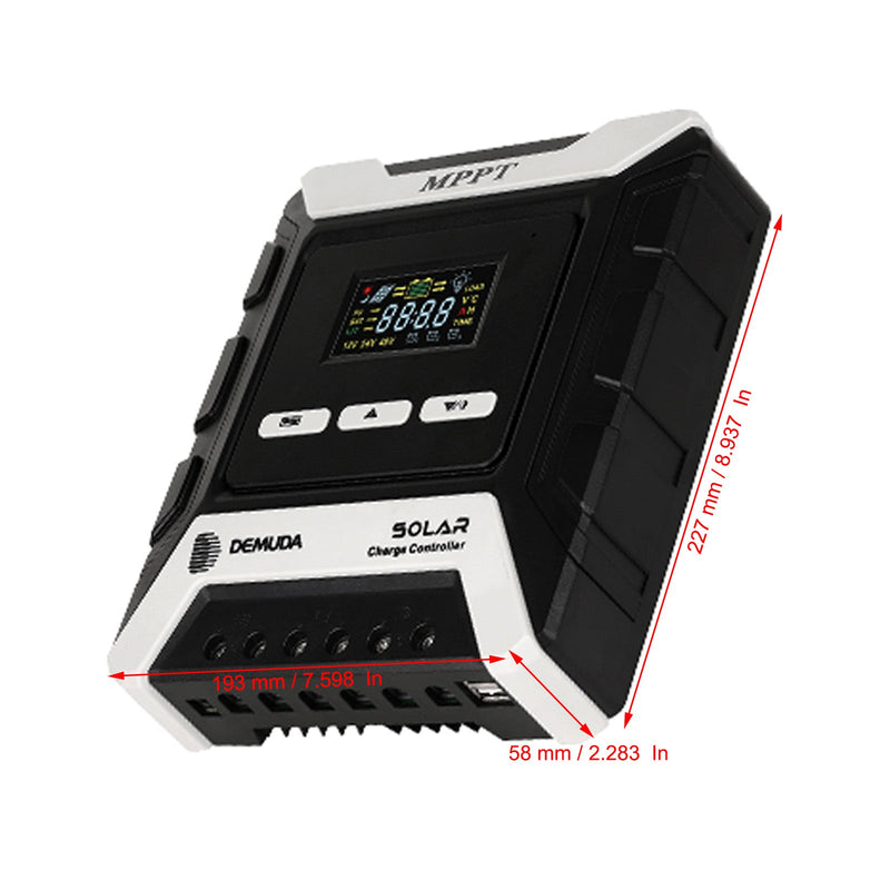 60A MPPT AUTO Solar Charge Controller Charger 12V/24V/48V with Color LCD Display
