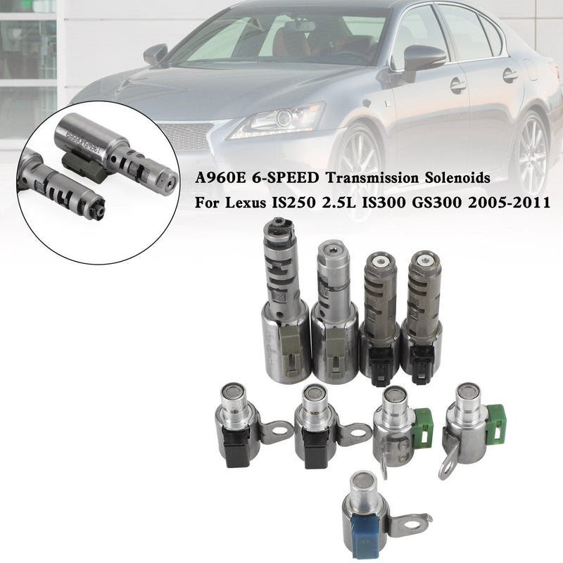 2005-2011 Lexus IS250 2.5L IS300 GS300 A960E 6-SPEED Transmisión Solenoides