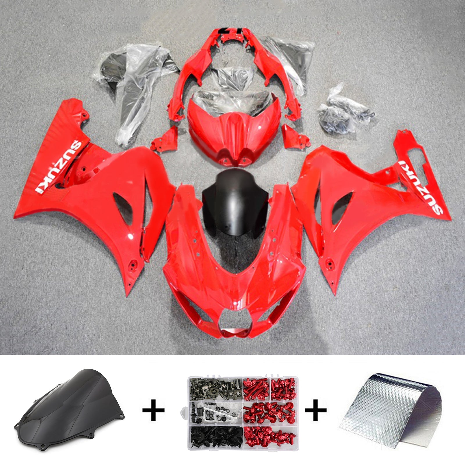 سوزوكي GSXR1000 2017-2023 K17 Fairing Kit هيكل السيارة بلاستيك ABS