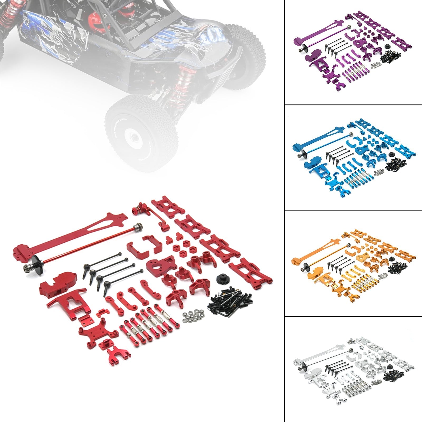 Patrs de actualización de camión RC de Metal completo de 45 Uds para Wltoys 1:12 124018 124019 RC Car