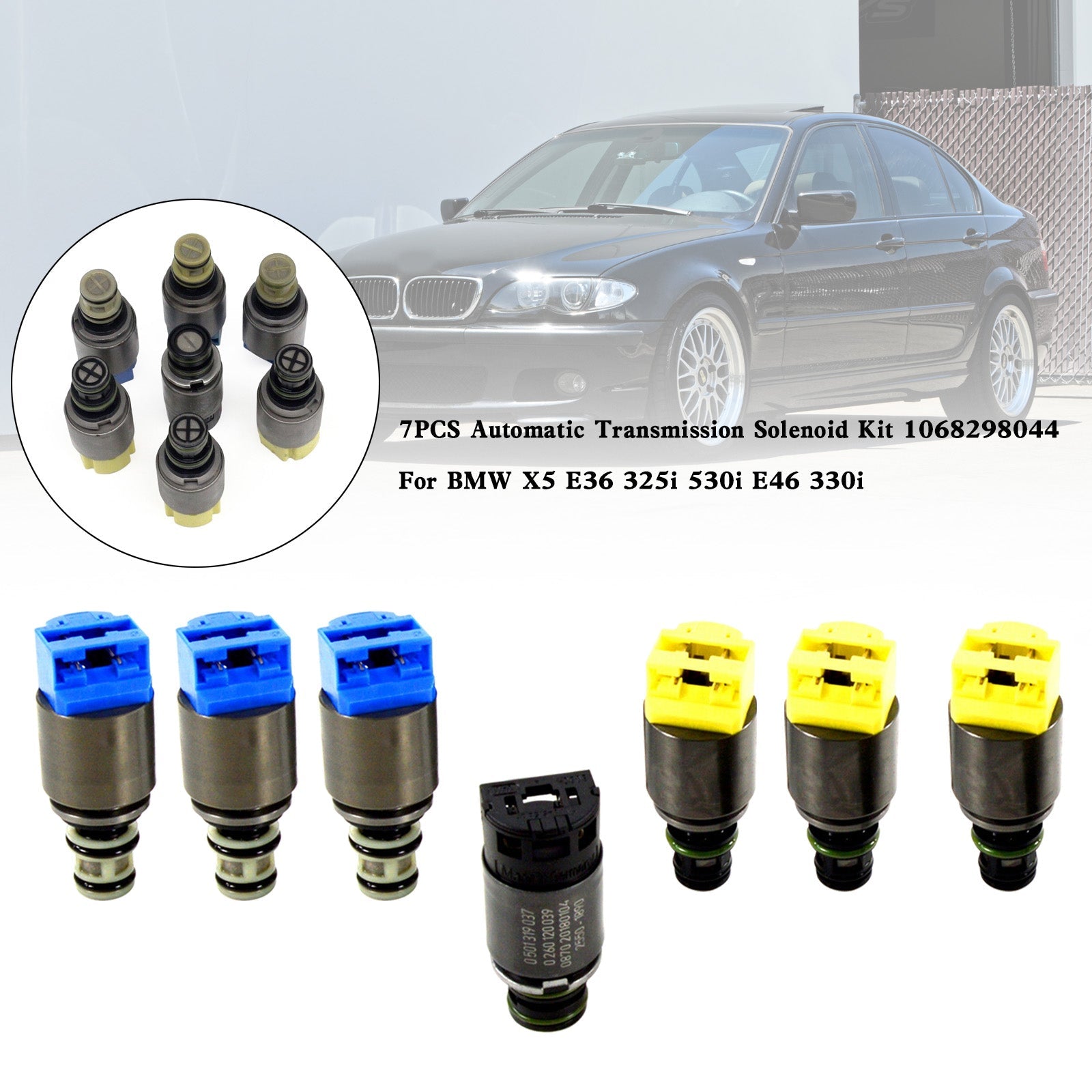 Kit de solenoide de transmisión automática, 7 Uds., 1068298044, para BMW X5 E36 325i 530i E46