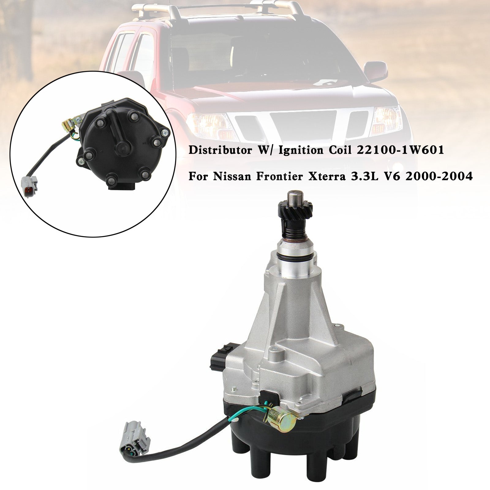 Nissan Xterra 2000 - 2004 3.3L V6 models only Distributor W/ Ignition Coil 22100-1W601 Fedex Express