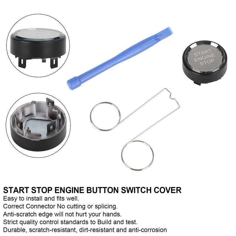 Cubierta de interruptor de botón de arranque y parada de motor para Toyota Corolla Levin 2020-2021 negro genérico