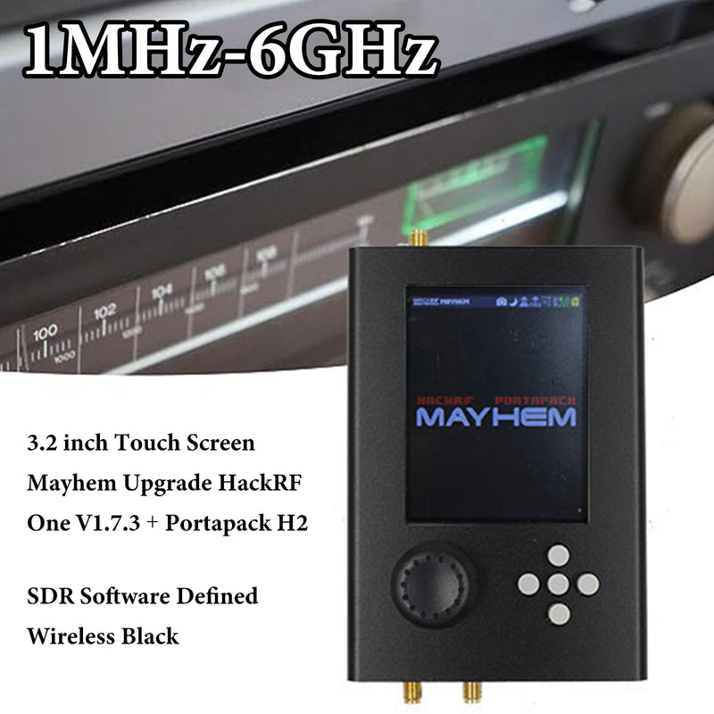 ترقية HackRF One V1.7.3 Portapack H2 1 ميجا هرتز - 6 جيجا هرتز برنامج SDR محدد لاسلكيًا