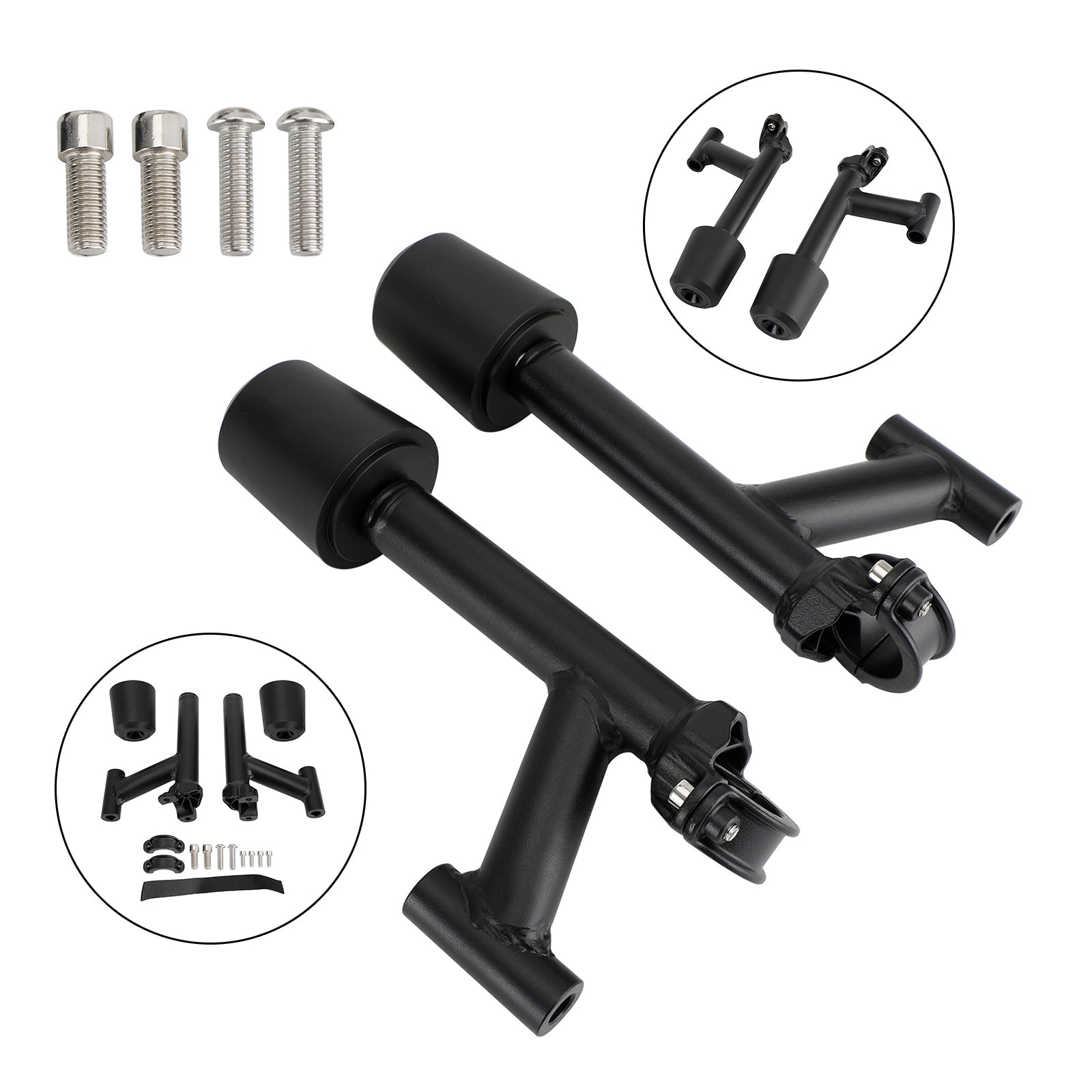 Rc390 Rc 390 2022-2024 Aluminum Frame Crash Sliders Protection Black