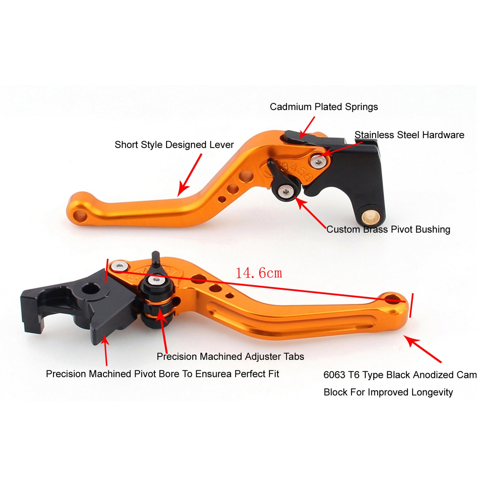 Short Clutch Brake Lever For Honda CB500F CBR500R 13-15 CBR300RR CB300F 14-16 Generic