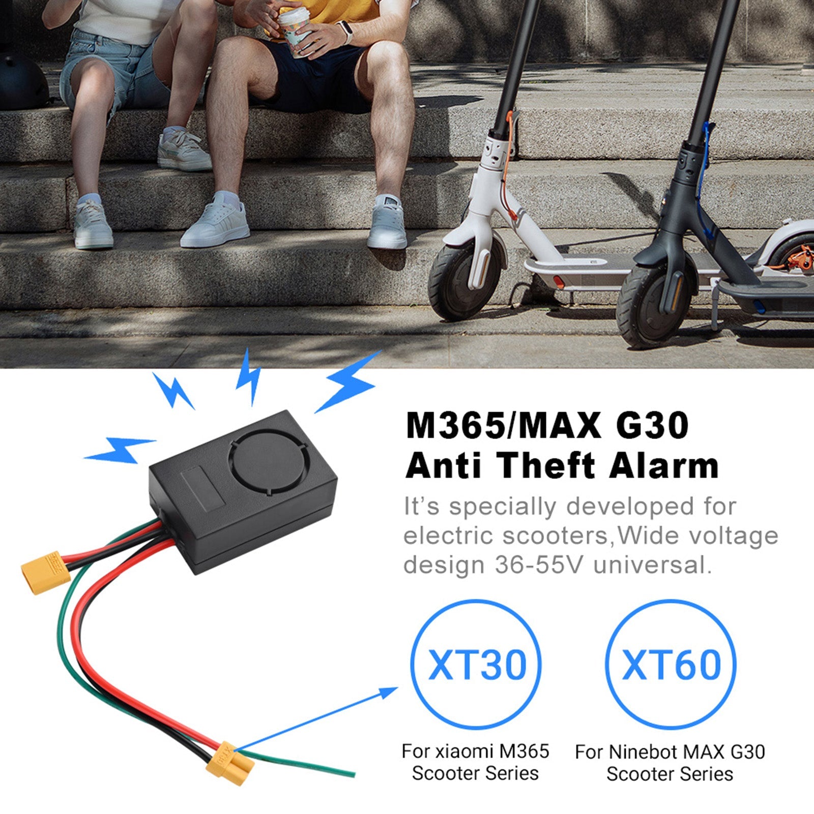 سكوتر كهربائي منبه مضاد للسرقة مناسب لسكوتر Xiaomi M365/MAX G30