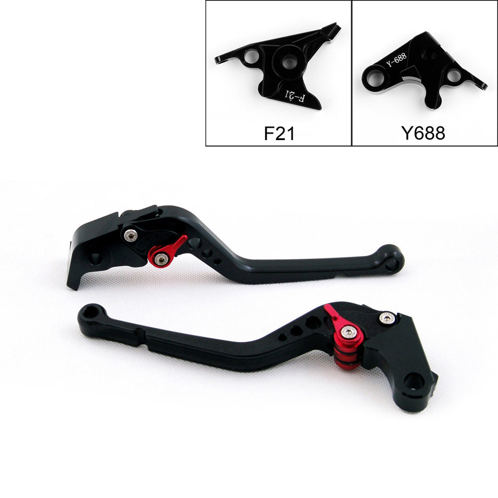 Long Brake Clutch Levers For Yamaha YZF 1000 R1 1999-2001 Black Generic