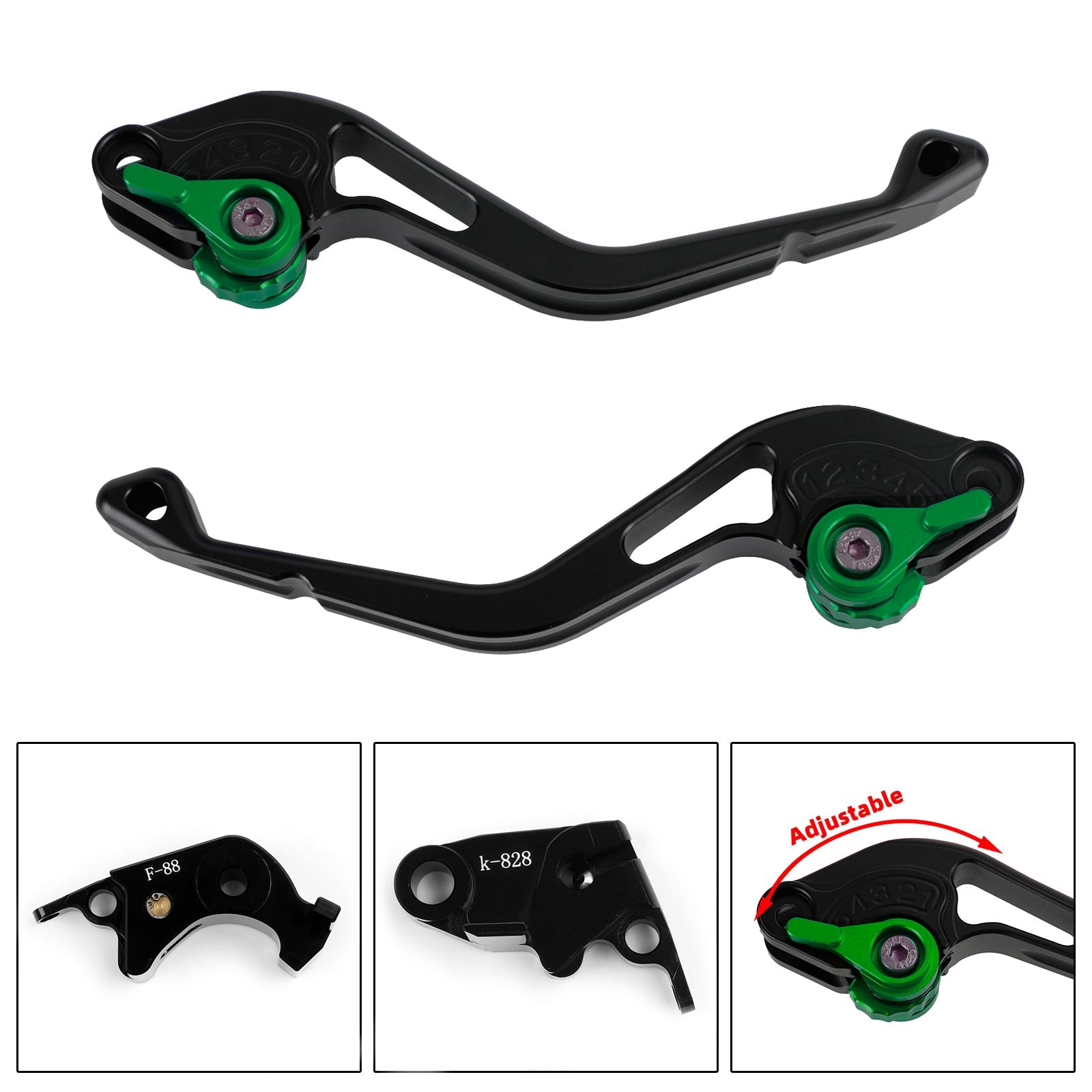 Palanca de freno de embrague corto para Kawasaki Z750R Z1000 ZX10R ZX6R/636