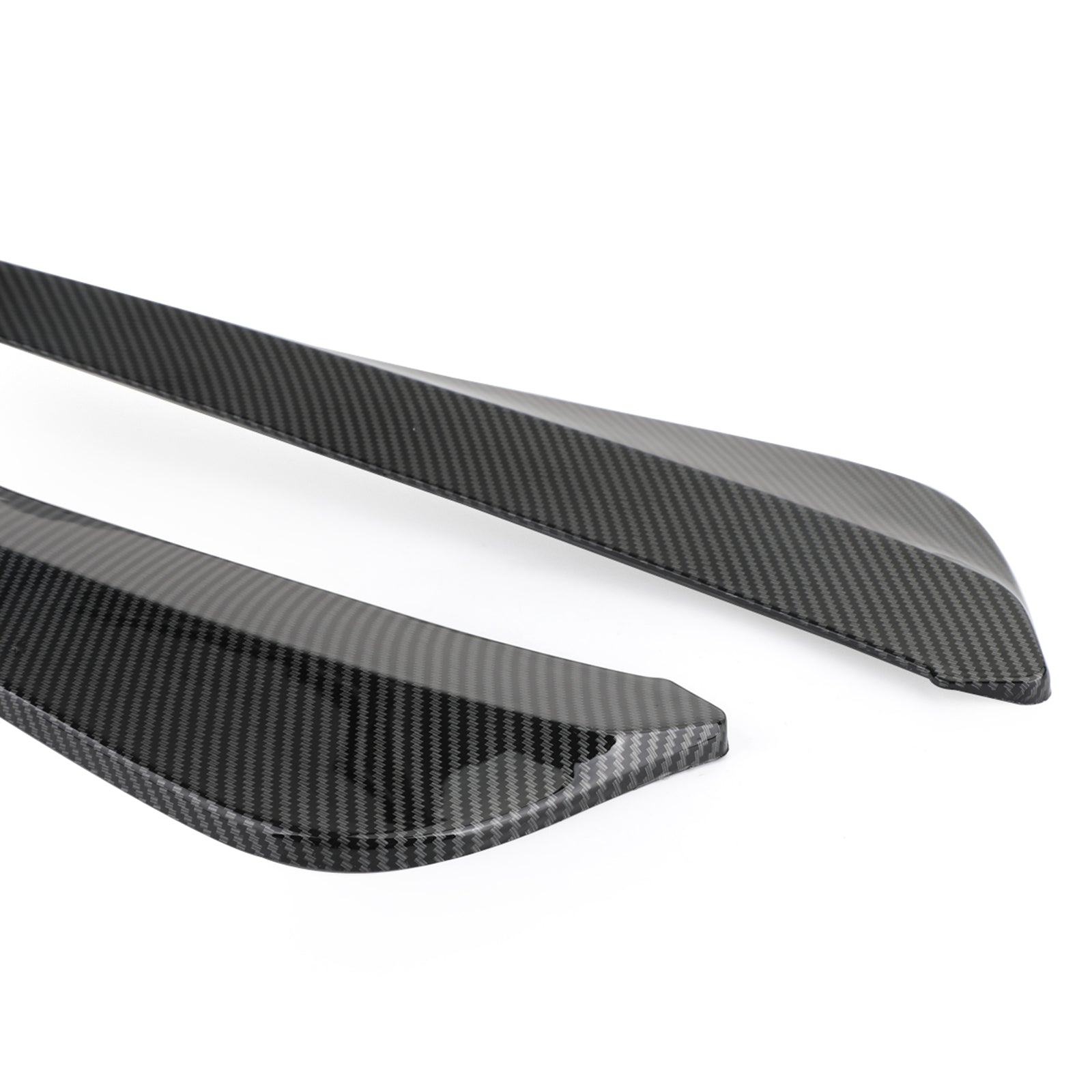 19" Car Rear Bumper Fin Canard Splitter Diffuser Valence Spoiler Lip Carbon Fiber Look Generic