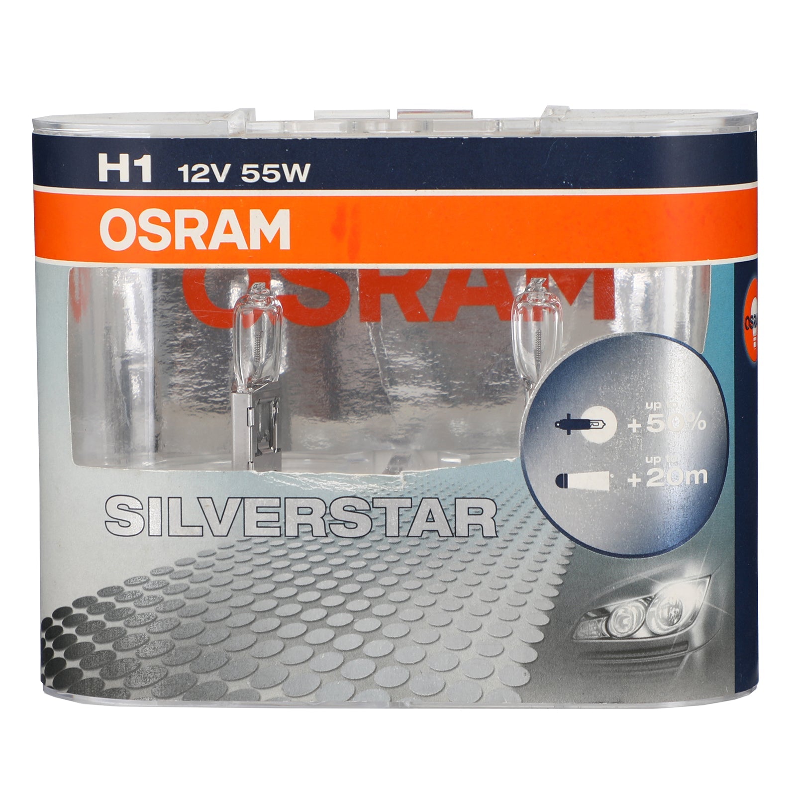 H7/H4/H1 For OSRAM SILVERSTRA Headlight 12V +20M Up To +50% Light Generic