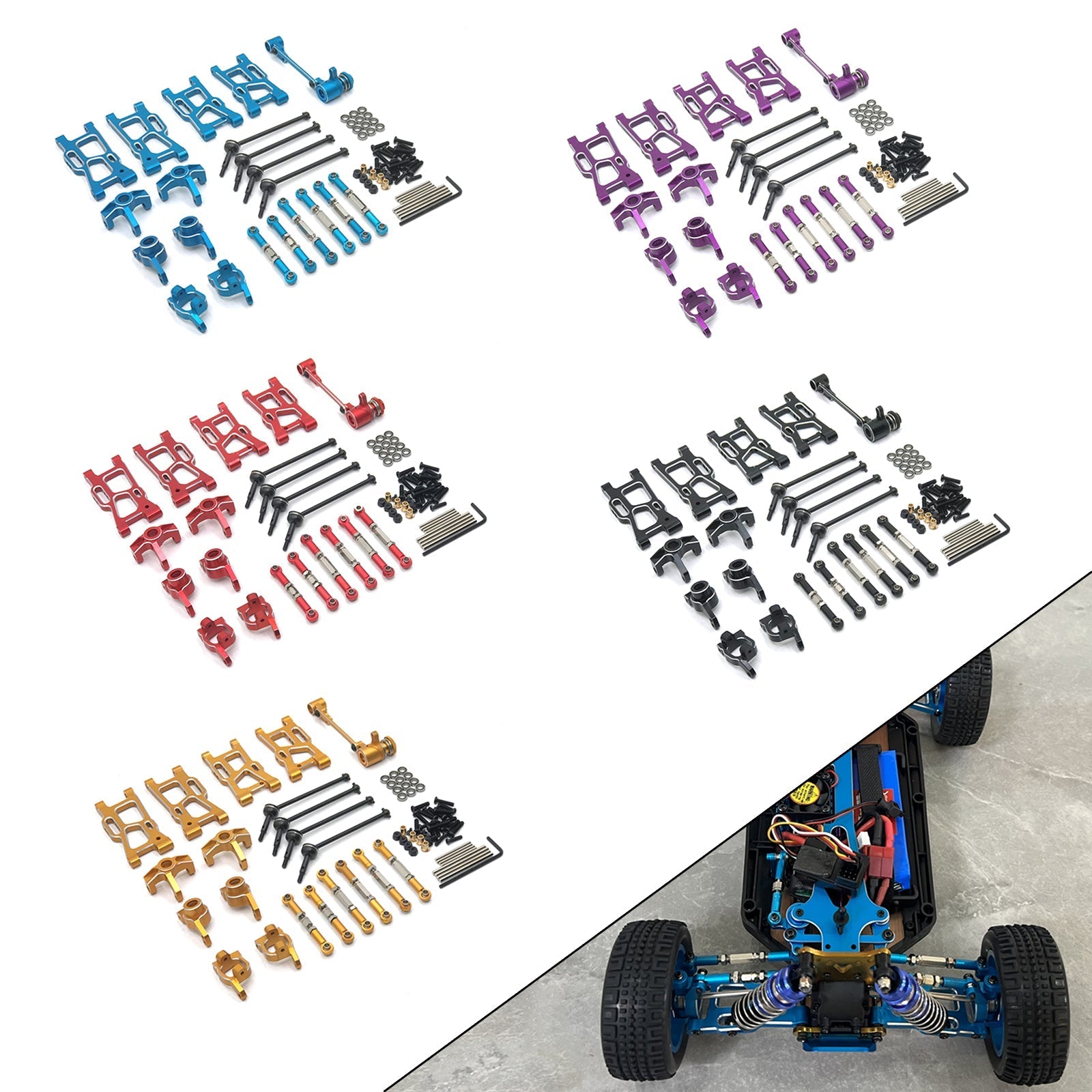 Upgrade Metal Parts For Wltoys 1:14 144001 1/12 124017 RC Car Swing Ar