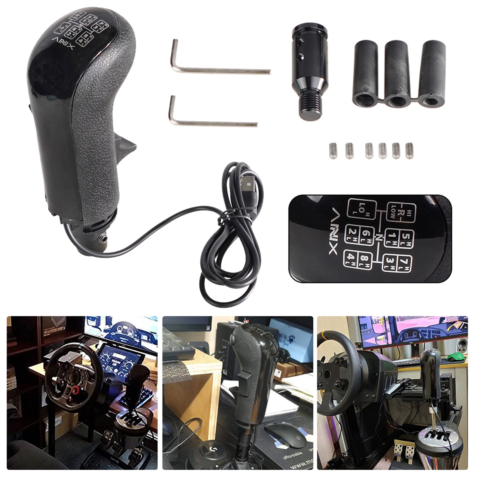 USB Gearshift Knob for Logitech G923 G29 G27 G25 TH8A Gearshift Shifte