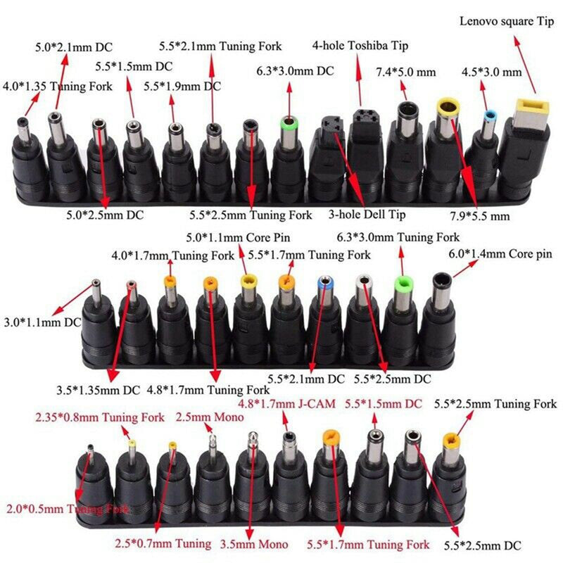 Universal 120W Car Home 34 Consejos Adaptador de fuente de alimentación Cargador para computadora portátil