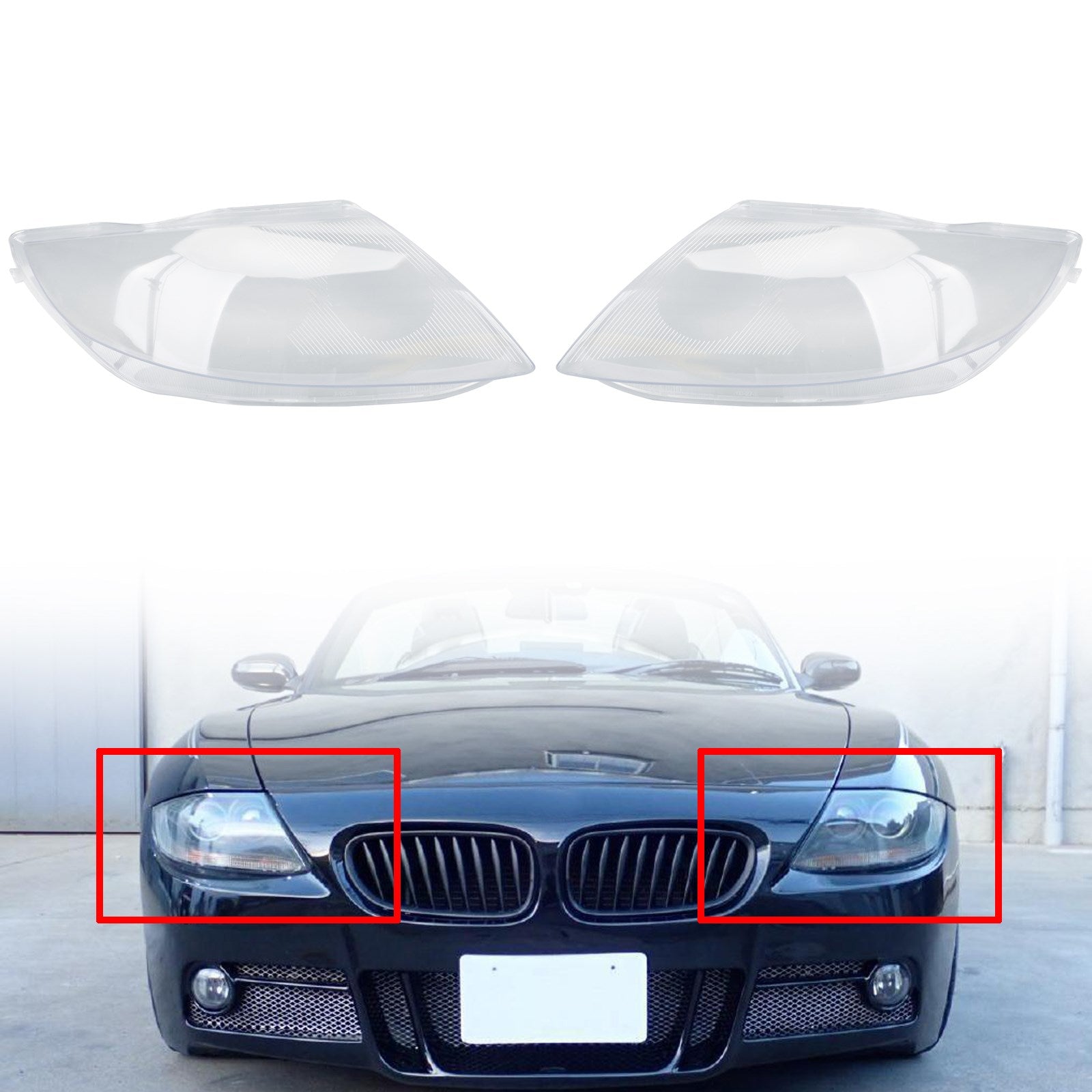 Headlight Cover Headlamp Lens Left For BMW Z4 E85 2003-2008 Clear Generic CA Market