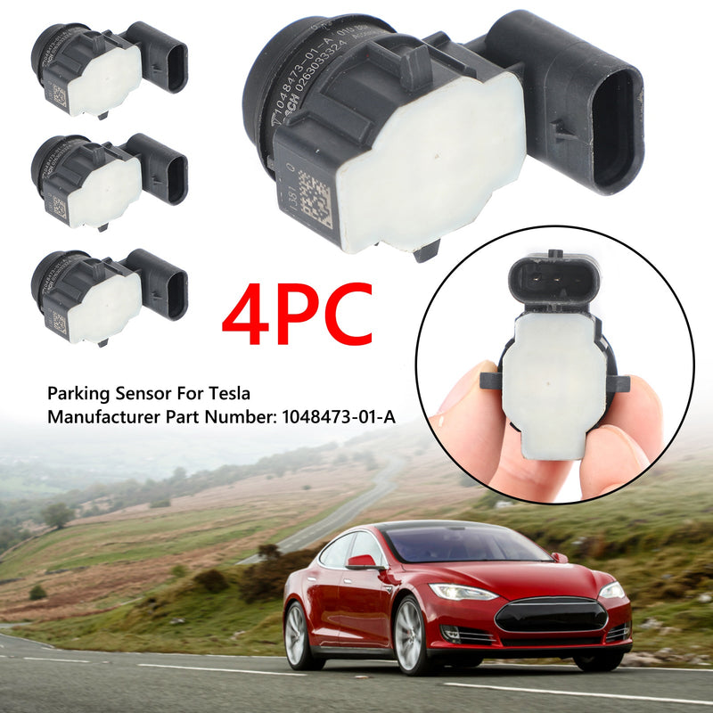 Sensor de aparcamiento PDC ultrasónico 4X 1048473-01-A para Tesla modelo SX 2014-2016 genérico