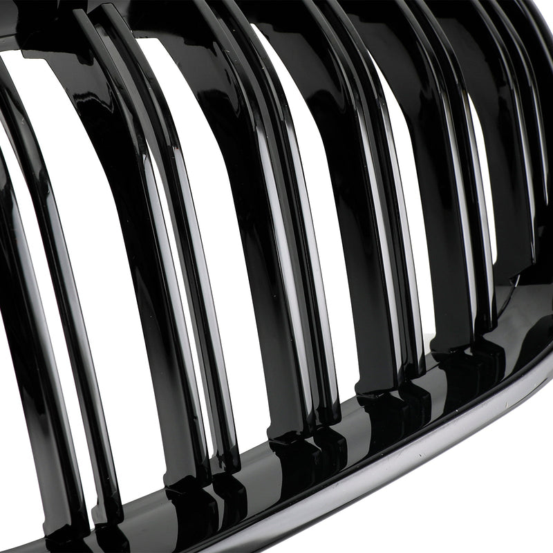 BMW X3 F25 2011-2014 Parrilla de rejilla de riñón de parachoques delantero negro brillante de doble línea