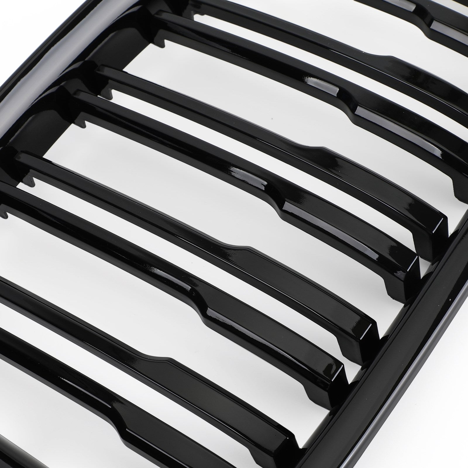 Gloss Black Dual Slats Front Hood Kidney Grill Grille Fit BMW X1 E84 2009-14 SUV Generic