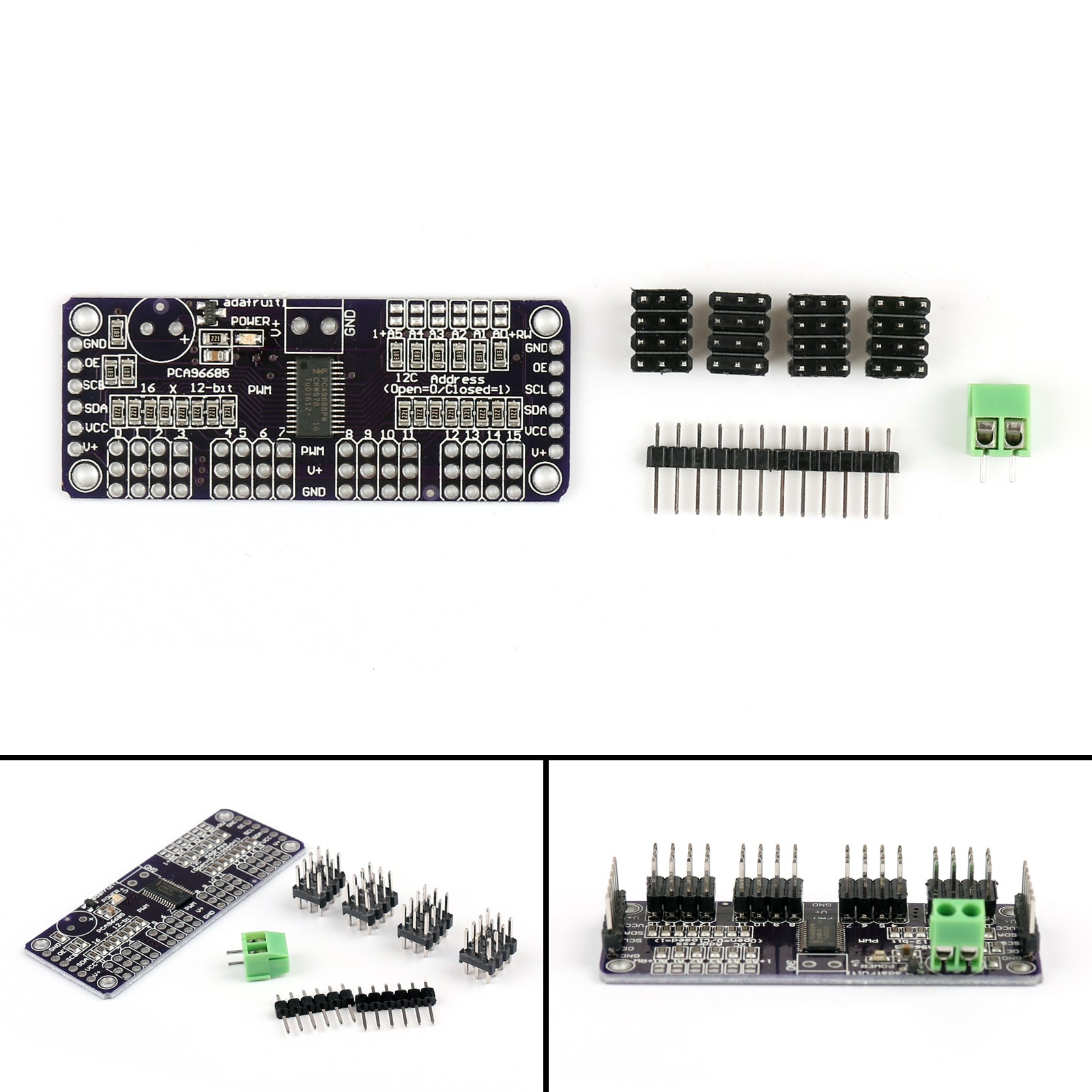 5 uds CJMCU-PCA9685 16 canales PWM módulo servo controlador LED 12 bits I2C para Arduino 