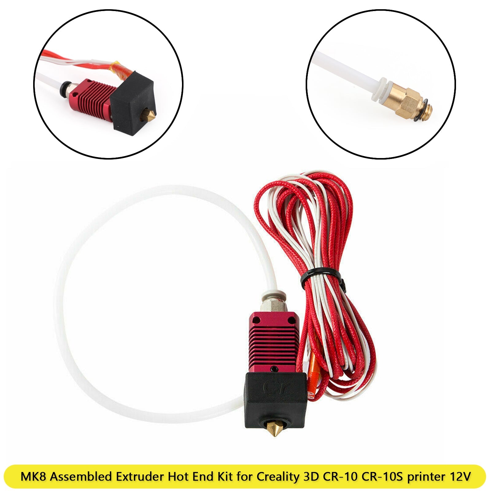 Impresora 3D actualización extrusora Hot End Kit 12V apto para Creality 3D CR-10 CR-10S