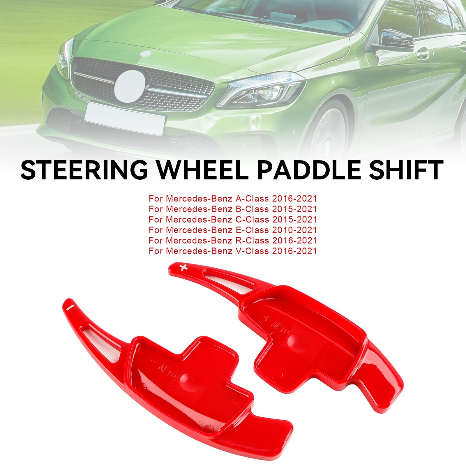 Red Steering Wheel Shift Paddle Shifter Extension Fit Mercedes-Benz A B C E S G