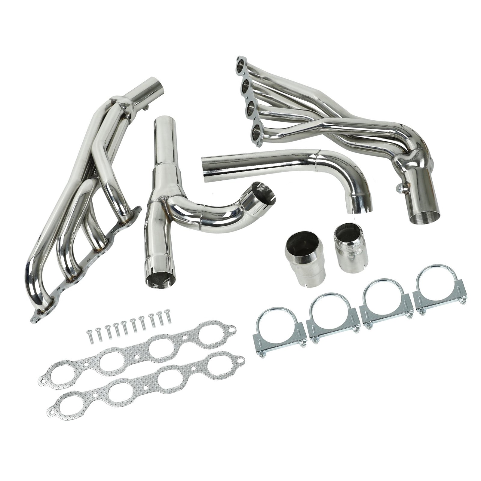 Stainless Exhaust Header Fit Chevy/GMC Silverado Sierra 14-17 1500 5.3L 6.2L