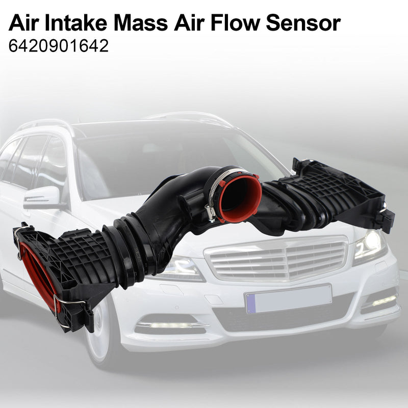 Sensor de flujo de aire masivo de tubo de entrada de aire de 4 pines para Mercedes C/E/M/R-Class 6420900142