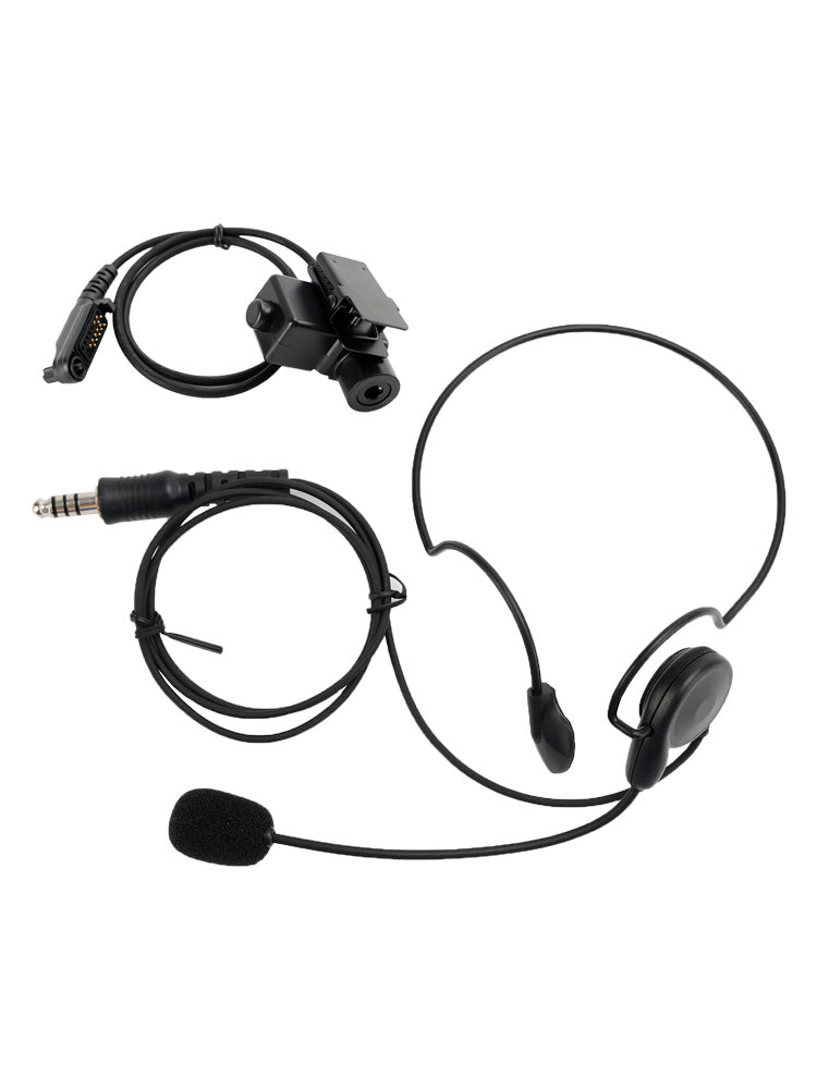 Para HYT PD680 PD685 X1E X1P 6Pin U94 PTT 7,1-C7 auriculares tácticos con enchufe de montaje trasero