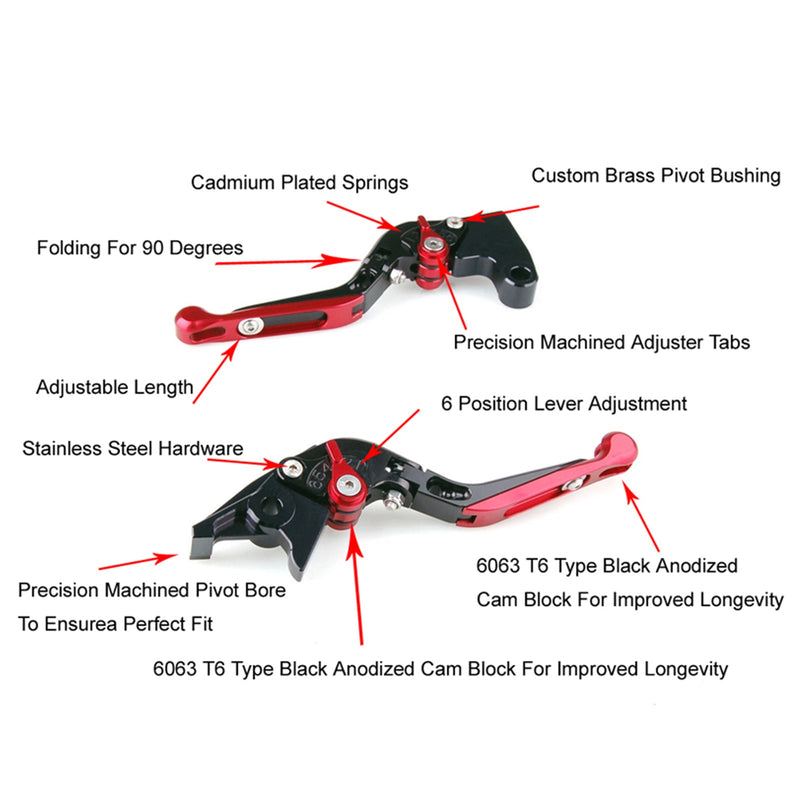 Palanca de freno de embrague ajustable para Honda CB500F CBR500R CBR250R CBR300RR CB300F genérico
