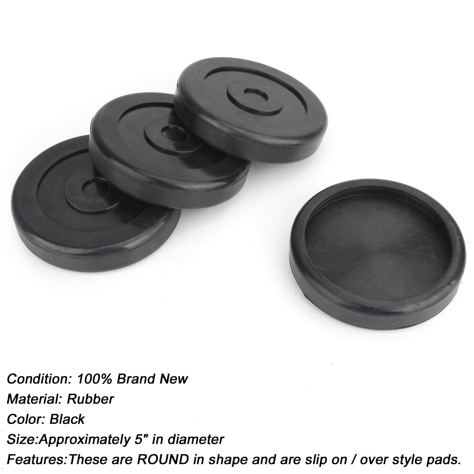 ROUND Rubber Arm Pads For BENDPAK lift DANMAR Lift SET OF 4 HD slip on # 5715017 Generic